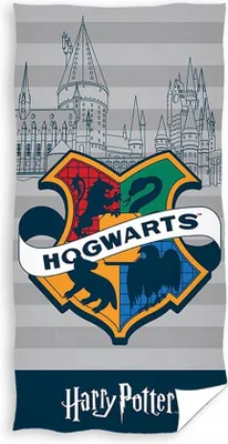 Productafbeelding van Harry Potter strandlaken 70 x 140 cm - Hogwarts grijs