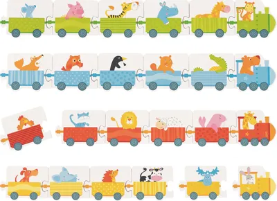 Immagine prodotto di Gioco di puzzle GOKI con treni di dadi