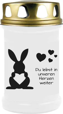 Image de Bougies funéraires pour petits animaux Lapin 48h