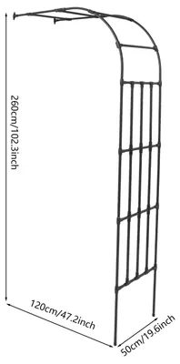 Productafbeelding van Tuinwand, halfkoepelvormig ontwerp, duurzame stalen constructie, 1,2 x 2,6 meter