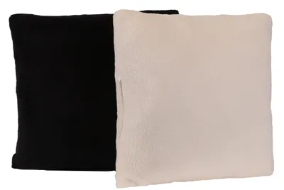 Produktbild von Betz 2 Stück ROMANIA Kuschelkissen Größe: 36x36 cm mit Füllung Farbe schwarz und beige