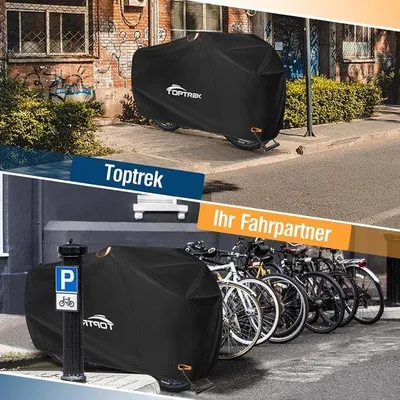 Produktbild von Famanu Fahrradhülle wasserdicht, 420D Oxford-Gewebe, Schutz für alle Wetterbedingungen, 220 x 120 x 110 cm