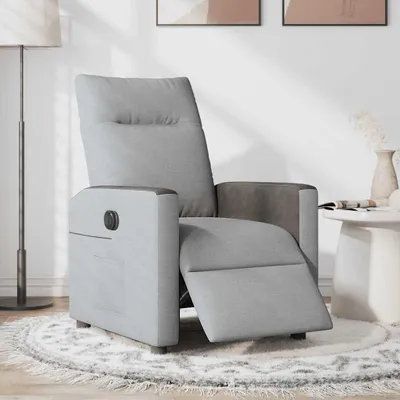 Produktbild von vidaXL Relaxsessel Elektrisch Hellgrau Stoff