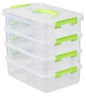 Produktbild von Stapelbare Ordnungsbox – Kompakte Aufbewahrungsbox mit Deckel
