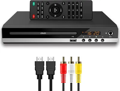 Produktbild von 1080p-DVD-Player, alle Regionen, er DVD-CD-USB-Player mit HDMI-AV-RCA-Ausgangskabel