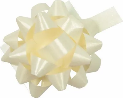 Produktbild von 10 Geschenkschleifen Rosetten 4cm , Farbe:creme