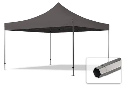 Obrázek produktu pro Nůžkový stan 4x4 m, ocel, bez bočnic tmavě šedá