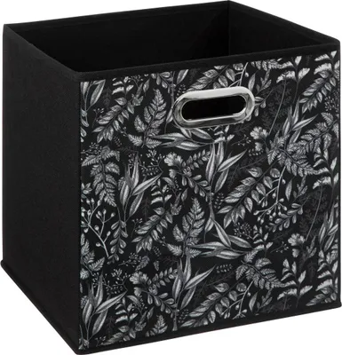 Obrázok produktu pre 5five Simply Smart | Úložný košík - Organic - 31x31 cm - čierny - dekoratívny a skladací
