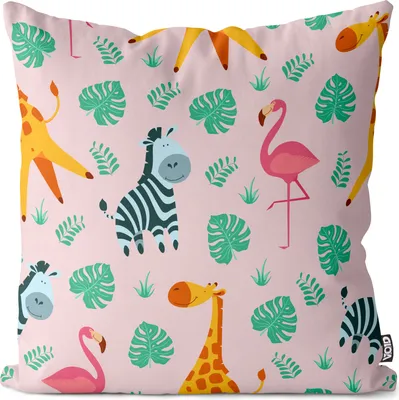 Produktbild von VOID Afrika Tiere Palmen Kissenbezug Kissenhülle Sofakissen Kissen Deko Outdoor-Kissen Dekokissen