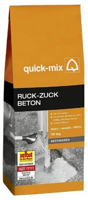 Produktbild von Quick-Mix Ruck-Zuck Beton 10 kg RZB10