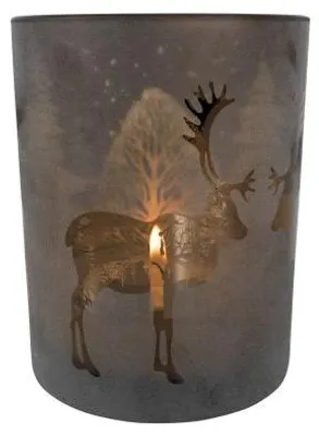Immagine prodotto di Mars & More, portacandele a stelo in bronzo, modello "Rentier", taglia media, 12 cm