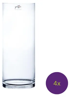 Produktbild von 4er Set Glasvasen Dekogläser CYLI H 30cm D 12cm zylindrisch rund Sandra Rich