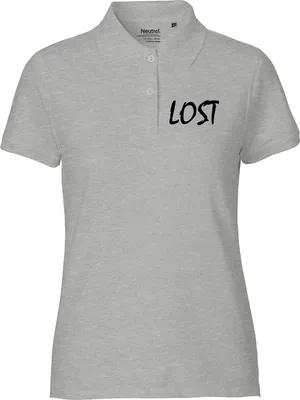 Produktbild von Huuraa Damen Polo Shirt Lost Jugendwort S Sport Grey Bio Baumwolle Fairtrade Poloshirt Geschenkidee
