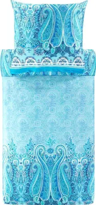 Produktbild von Bassetti Mako-Satin-Bettwäsche-Garnitur MERGELLINA Farbe B1 OCEAN BLUE Größe 200x200 cm + 2x80x80 cm