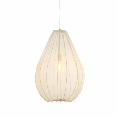 Produktbild von Light & Living - hängeleuchte - Itela - beige weiß - textil - Ø 50cm - E27 - 2977127