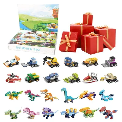 Obrázek produktu pro Adventní kalendář 2026 s 24 překvapeními Auto Dinosaurus Mini stavebnice