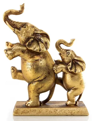 Produktbild von Dekorative Elefantenfigur mit Baby-Figur, 22 cm