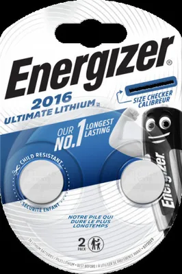 Produktbild von Energizer ULTIMATE LITHIUM CR2016 Batterien - 2 Stck.