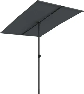 Image de Parasol de jardin avec mât en aluminium 2x1,5 m Anthracite