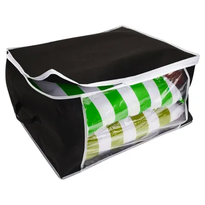 Produktbild von Storagesolutions Unterbettkommode Schwarz Aufbewahrungstasche 60 x 15 x 30 cm