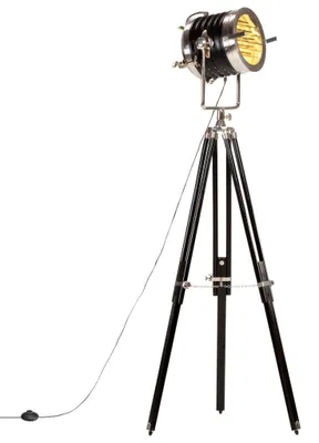 Produktbild von vidaXL Stativlampe Schwarz Mango Massivholz 171 cm