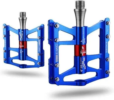 Produktbild von Famanu Fahrradpedale 9/16 Zoll MTB BMX Rennrad - Aluminium CNC anodisiert - 4 abgedichtete Lager