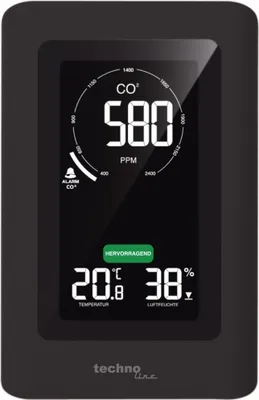 Obrázek produktu pro Technoline WL 1030, Černá, Kvalita ovzduší, Vnitřní vlhkoměr, Vnitřní teploměr, Vlhkoměr, Teploměr, Vlhkoměr, Teploměr, 20 - 95%, 0 - 1%