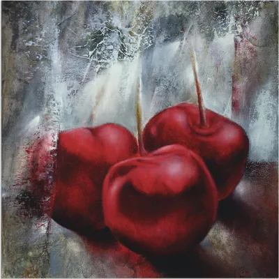 Produktbild von ARTland Wandbild Alu für Innen & Outdoor Kirschen Größe: 100x100 cm