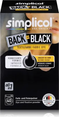Immagine prodotto di Simplicol tintura tessile Back to Black 400g - Rinnova il colore (1 confezione)