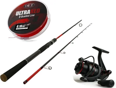 Produktbild von DLT Goliath Allround-Spinnruten-Set 2,40 m – 10–40 g – Ruten-Set – Rute mit Rolle und geflochtener Angelschnur