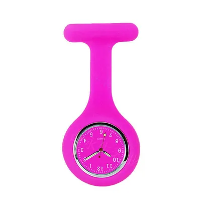 Produktbild von Nurse Watch Schwesternuhr Silikon Krankenschwesternuhr Pulsuhr Kitteluhr Pflege Pink ganzfarbig #9