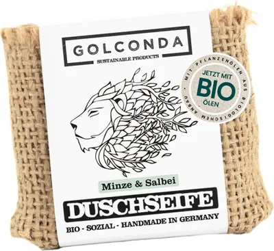 Produktbild von Golconda Duschseife Minze & Salbei mit BIO Ölen