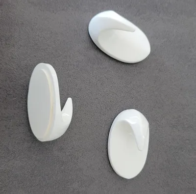 Produktbild von 1 Packung 3er Set Klebehaken Weiß selbstklebend Bad Küche Handtuchhaken