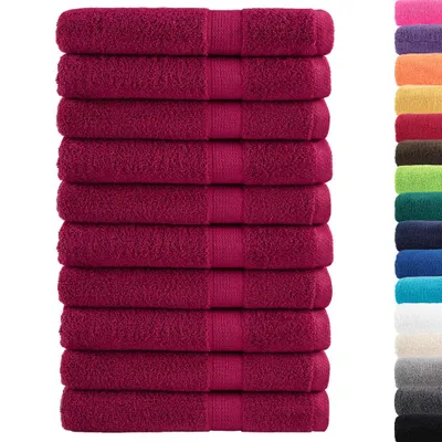 Immagine prodotto di Asciugamani da sauna premium SOLUND 10 pezzi Bordeaux 80x200 cm 600 g/m²