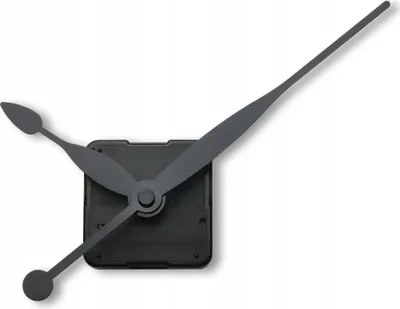 Produktbild von Geräuschloser Quarzmechanismus Zeiger BLACK 13 cm, Ersatzuhrwerk, Leises Uhrwerk Set