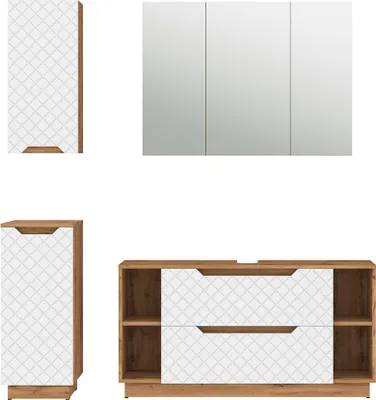Immagine prodotto di Set di mobili da bagno Vicco Lotta Bianco 4 parti, Model 59424