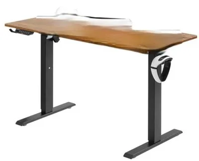 Obrázok produktu pre Elektricky výškovo nastaviteľný písací stôl 120 x 60 cm, hnedý