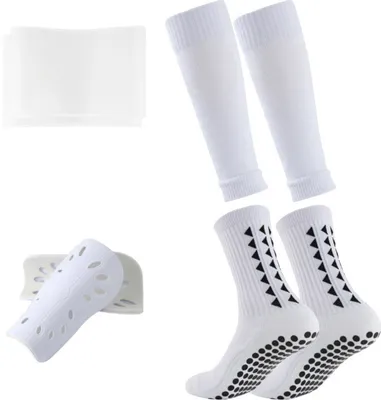 Produktbild von Schienbeinschoner für Jugendfußball mit Silikonärmeln, Beinstulpen, Socken, leichte Schutzausrüstung, Fußball-Schienbeinschoner-Set für Kinder