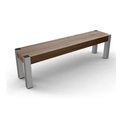 Produktbild von Teako Design Gartenbank Cancano Edelstahl Teakholz Massiv 180cm
