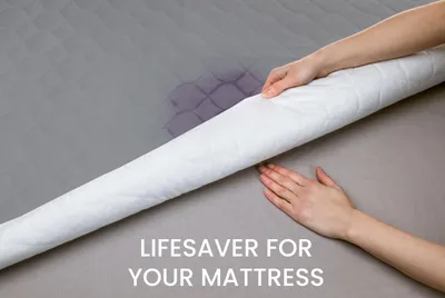 Image de 2 coussins de protection imperméables pour lit, pour l'apprentissage de la propreté, dimensions 40 x 60 cm, pour lit de bébé