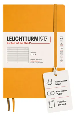 Produktbild von LEUCHTTURM1917 363404 Notizbuch Medium (A5), Softcover, 123 nummerierte Seiten,