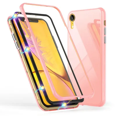 Obrázek produktu pro NALIA 360° magnetické pouzdro pro iPhone XR, tenký pevný kryt s ochranou displeje růžový