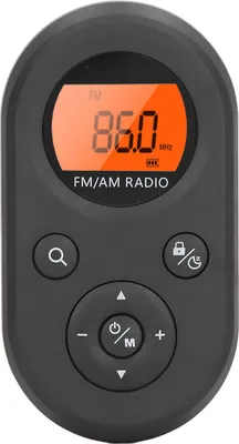 Zdjęcie produktu dla AM FM Mini Radio DC5V 76–108 MHz FM 520–522–1710 kHz AM Podświetlane radio przenośne ze słuchawkami do użytku na zewnątrz, kolor czarny