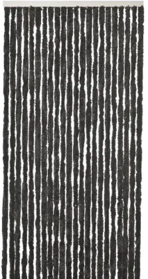 Produktbild von Unyqoos® Fliegenvorhang Katzenstaart – Insektenschutz-Türvorhang, Schwarz, 90 x 220 cm, plüschähnliches Polyester, Aufhängungsösen