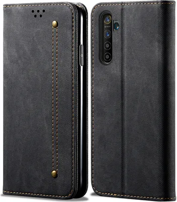 Immagine prodotto di OPPO Realme 6 Pro Case, LaimTop Denim Pelle Portafoglio Chiusura Magnetica Flip Bookstyle Custodia Protettiva con Stand per OPPO Realme 6 Pro OPPO Realme 6 Pro Nero