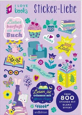 Obrázok produktu pre I Love Books - Sticker-Liebe