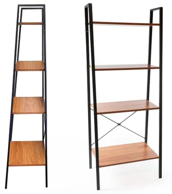 Produktbild von osoltus Regal Industrie - Design Bücherregal 4 Ablagen Wohnregal 149cm schwarz