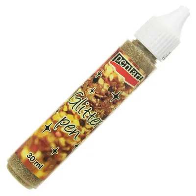 Immagine prodotto di Penna glitterata - Penna glitterata PENTART - oro/oro 30ml