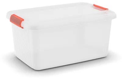 Obrázok produktu pre KIS K Latch Box, Odkladacia schránka, Oranžová, Priehľadná, Obdĺžnikový, Jednofarebné, Univerzálne, Priehľadná