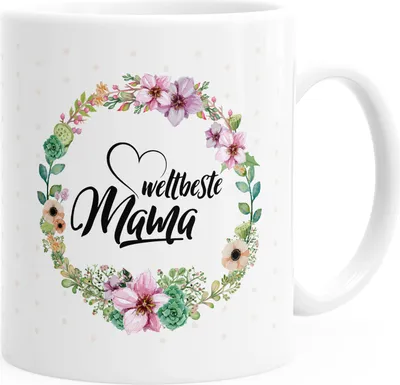 Produktbild von Kaffee-Tasse Weltbeste Mama Geschenk für Mutter Muttertag einfarbig MoonWorks® weiß unisize